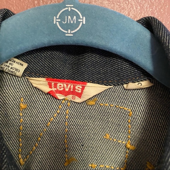 Vintage Levi’s orange tab denim jacket embroidered Glenda children’s size 12 - Picture 7 of 10